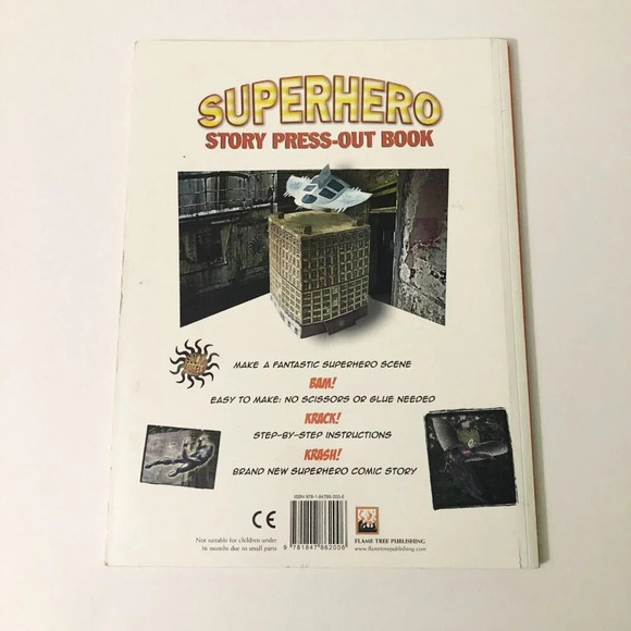 2008 Superhero  Story Press Out Book Paperback Easy To Make Press Out Models - Picture 2 of 16